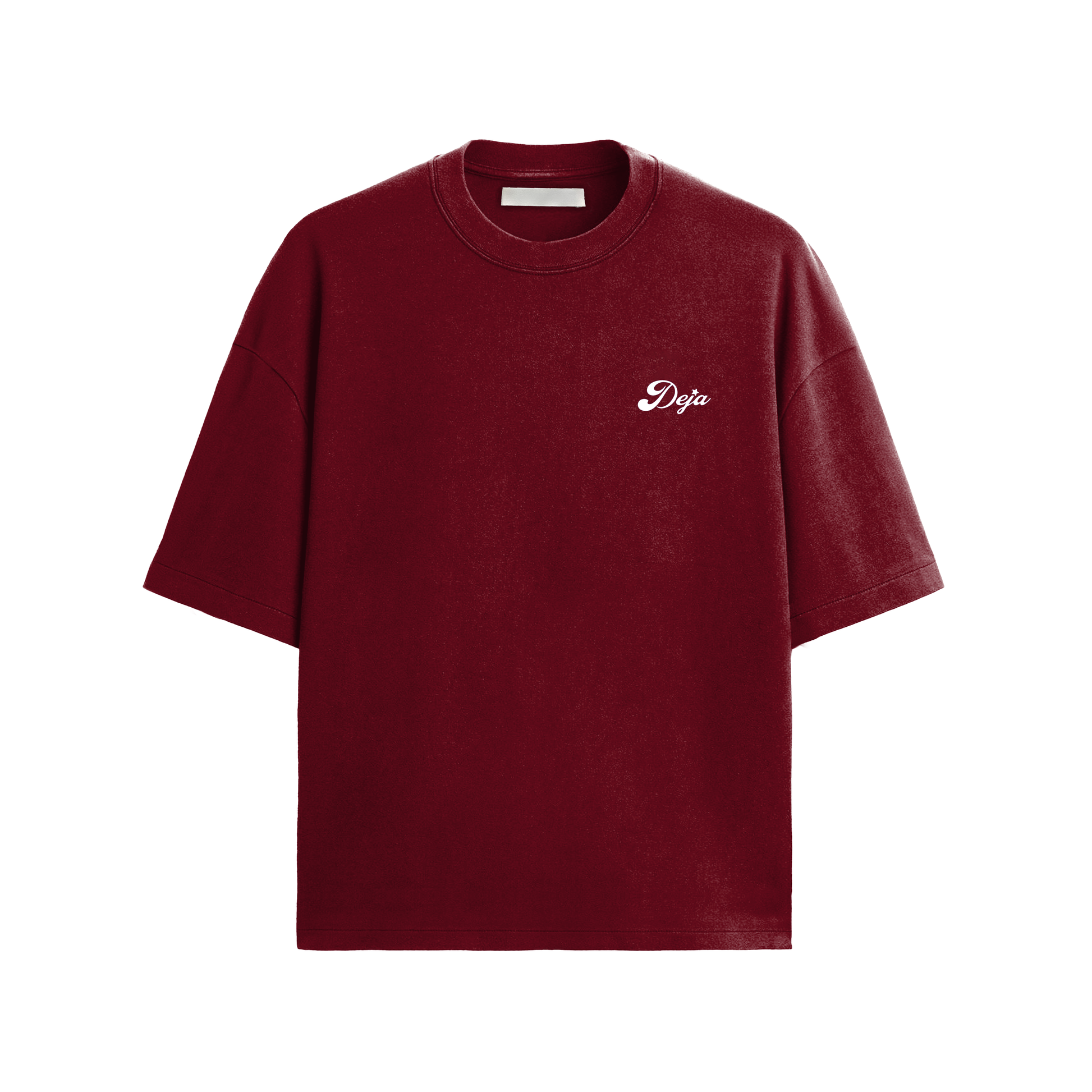 Basic Printed Claret Red Tshirt