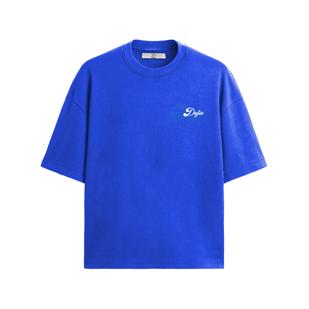 Basic Printed Saxe Blue Tshirt