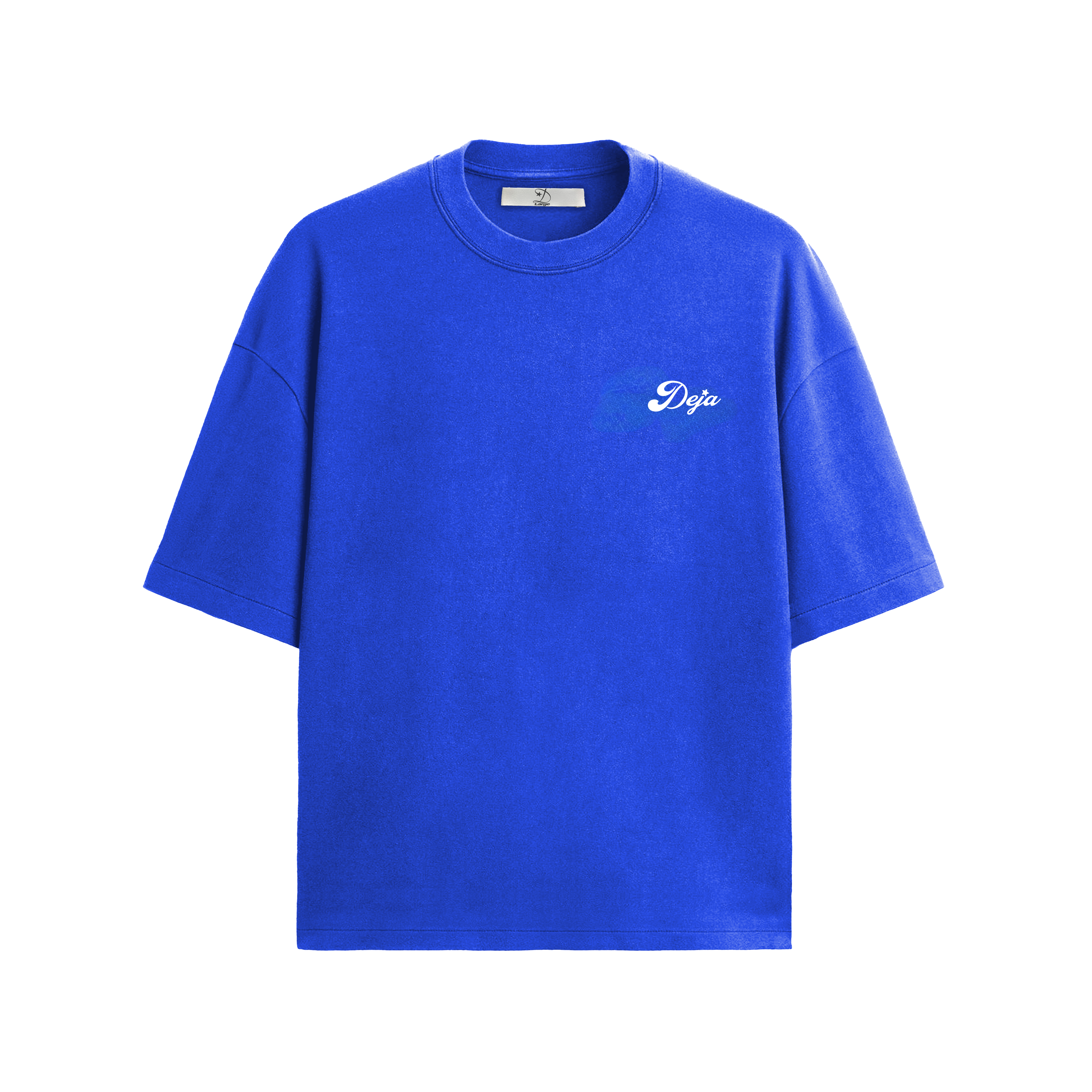 Basic Printed Saxe Blue Tshirt