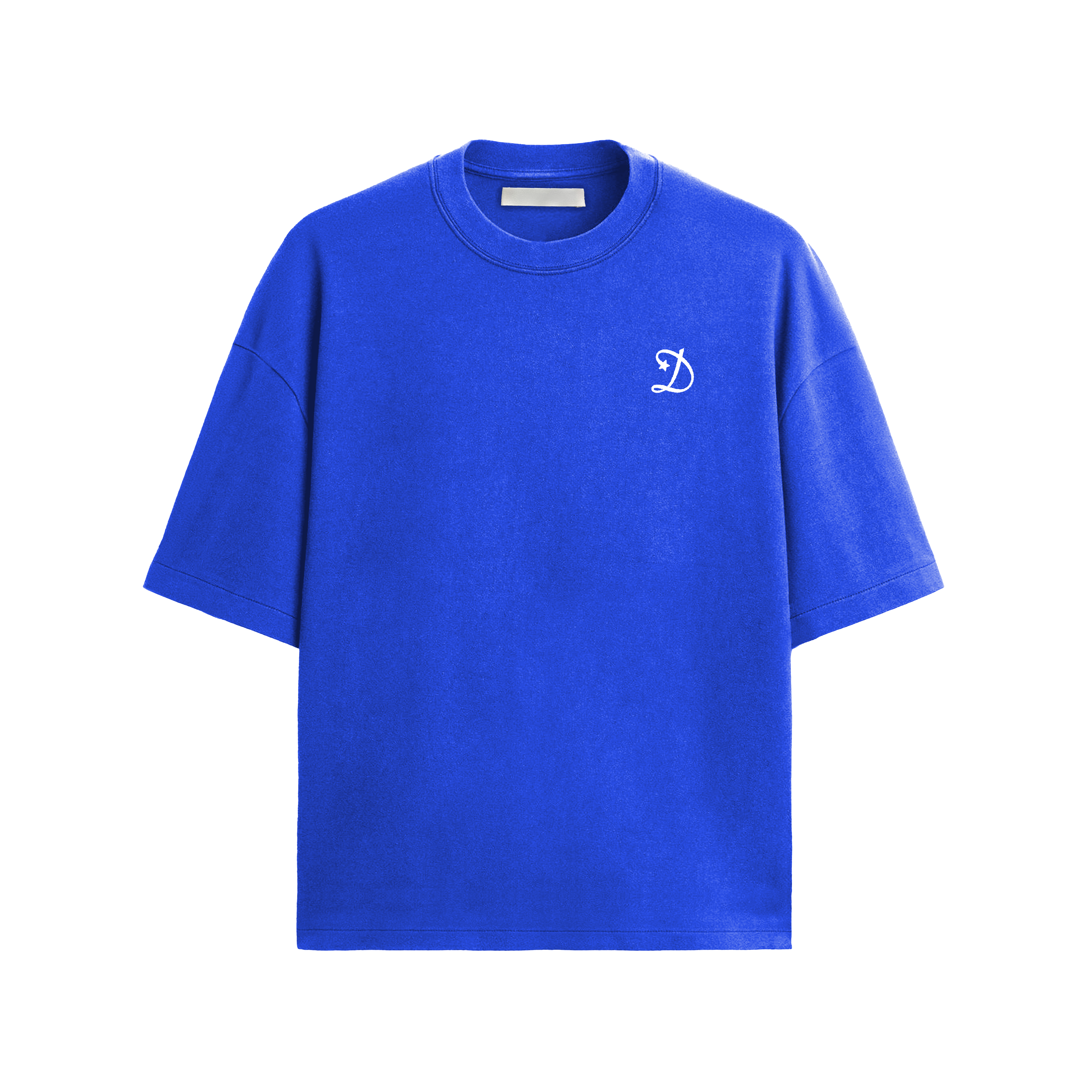 Basic Embroidered Saxe Blue Tshirt