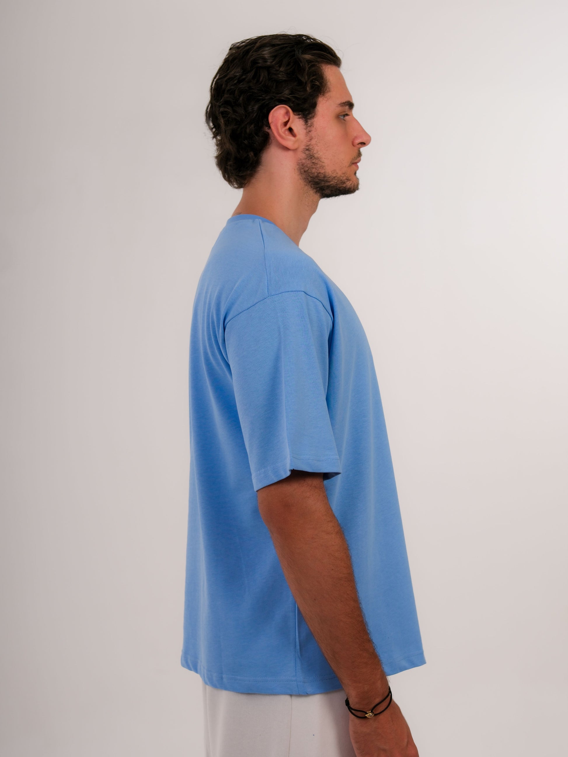 Basic Embroidered Baby Blue Tshirt