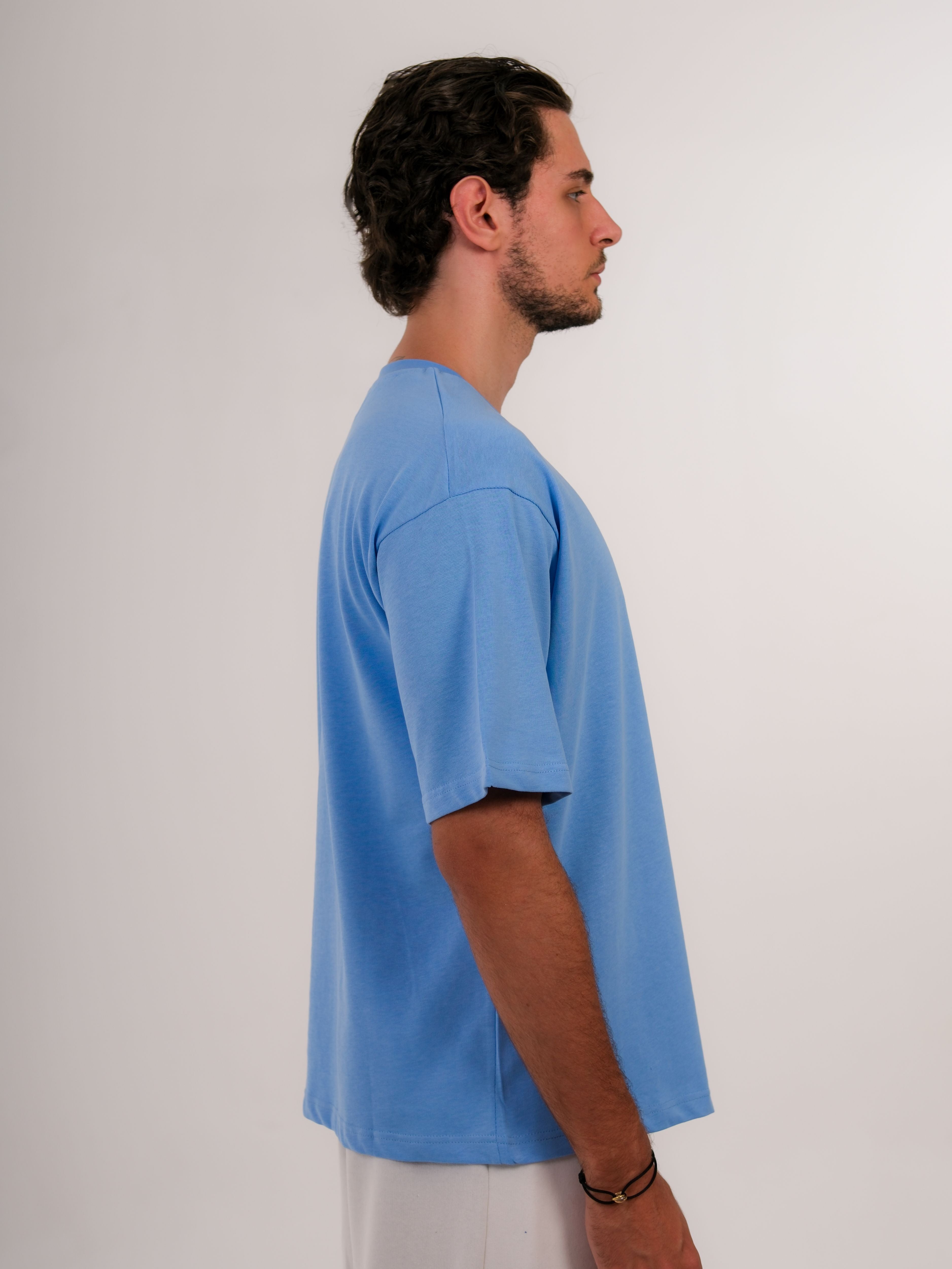 Basic Embroidered Baby Blue Tshirt