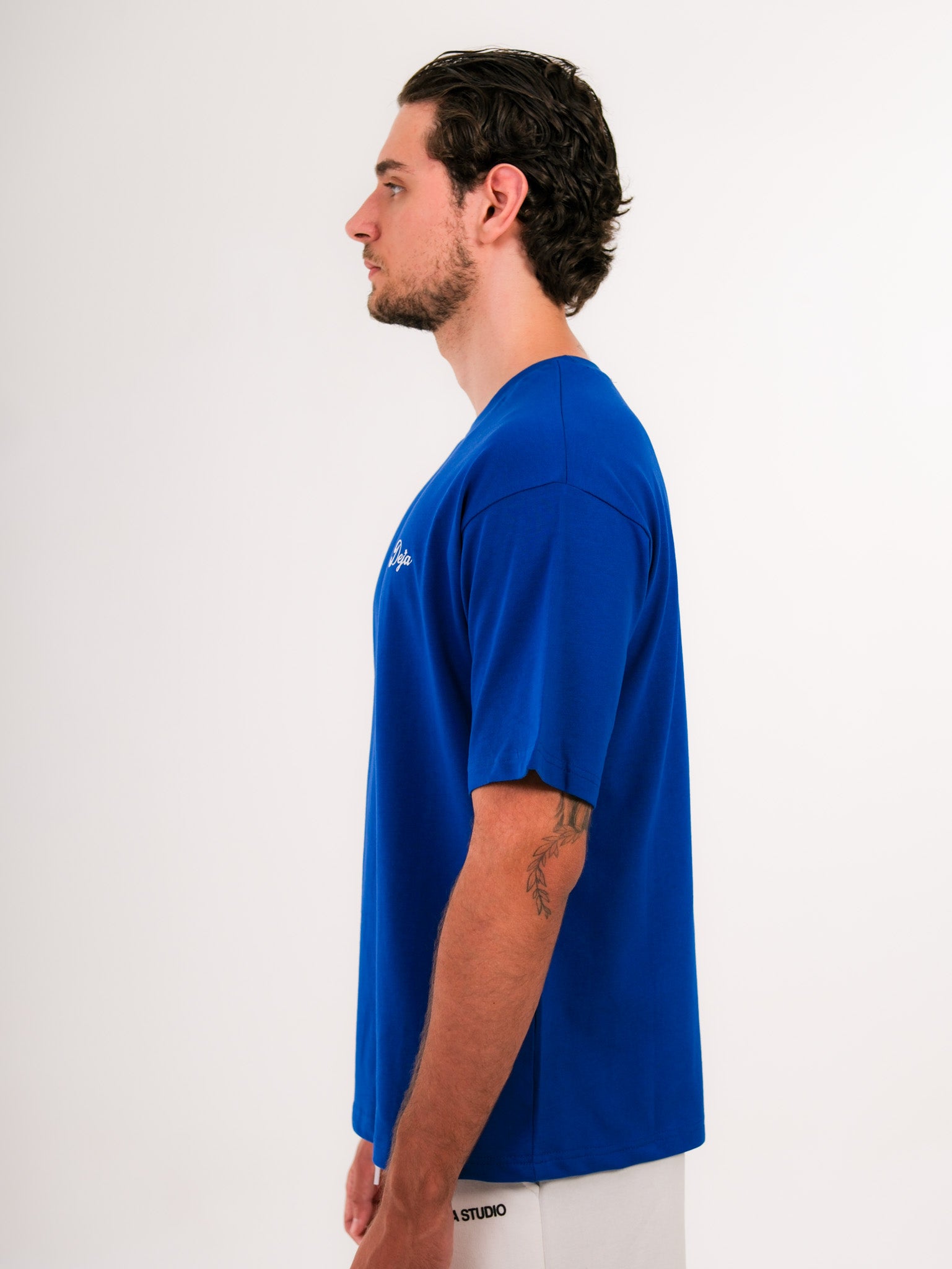 Basic Printed Saxe Blue Tshirt