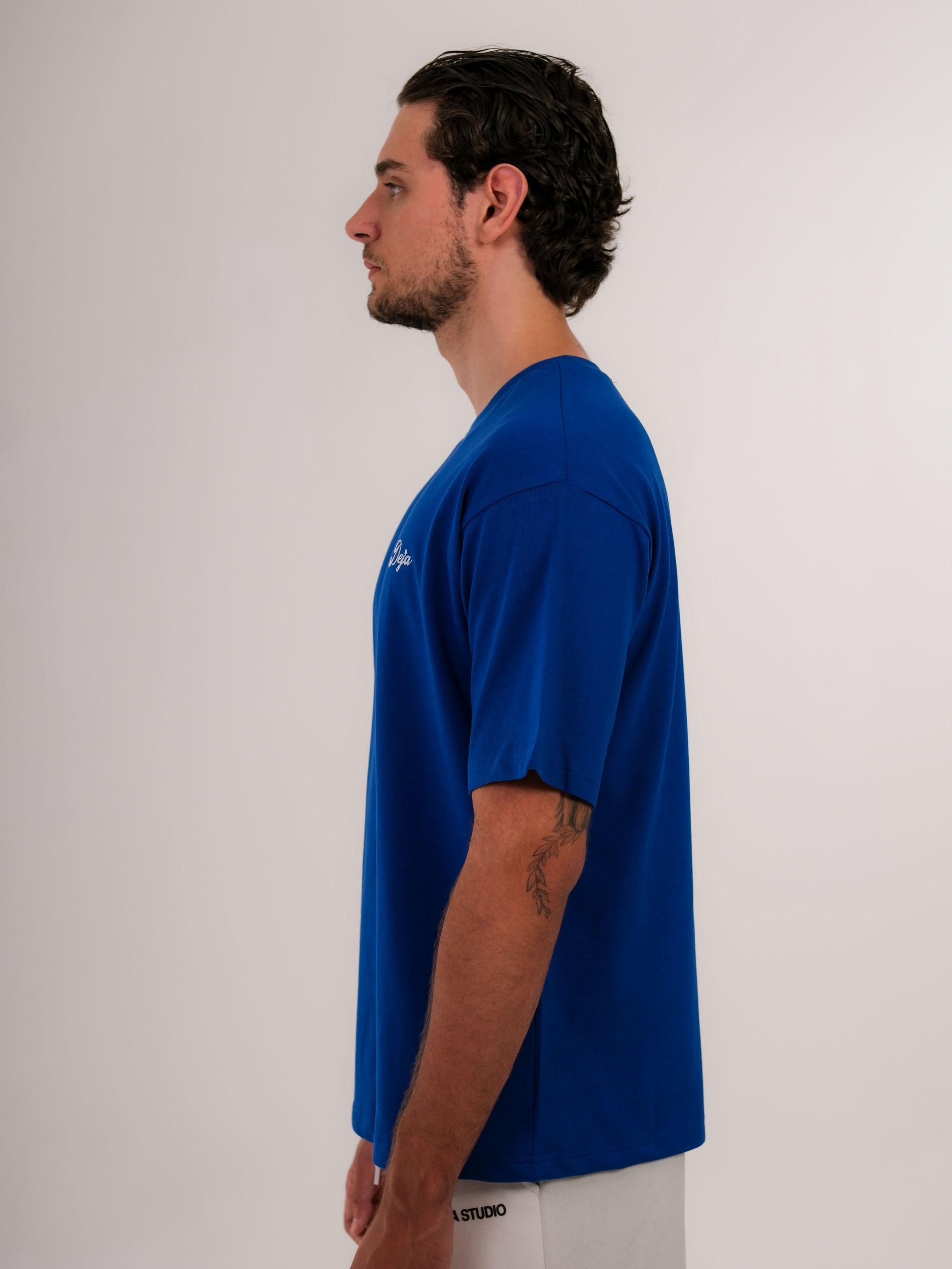 Basic Printed Saxe Blue Tshirt