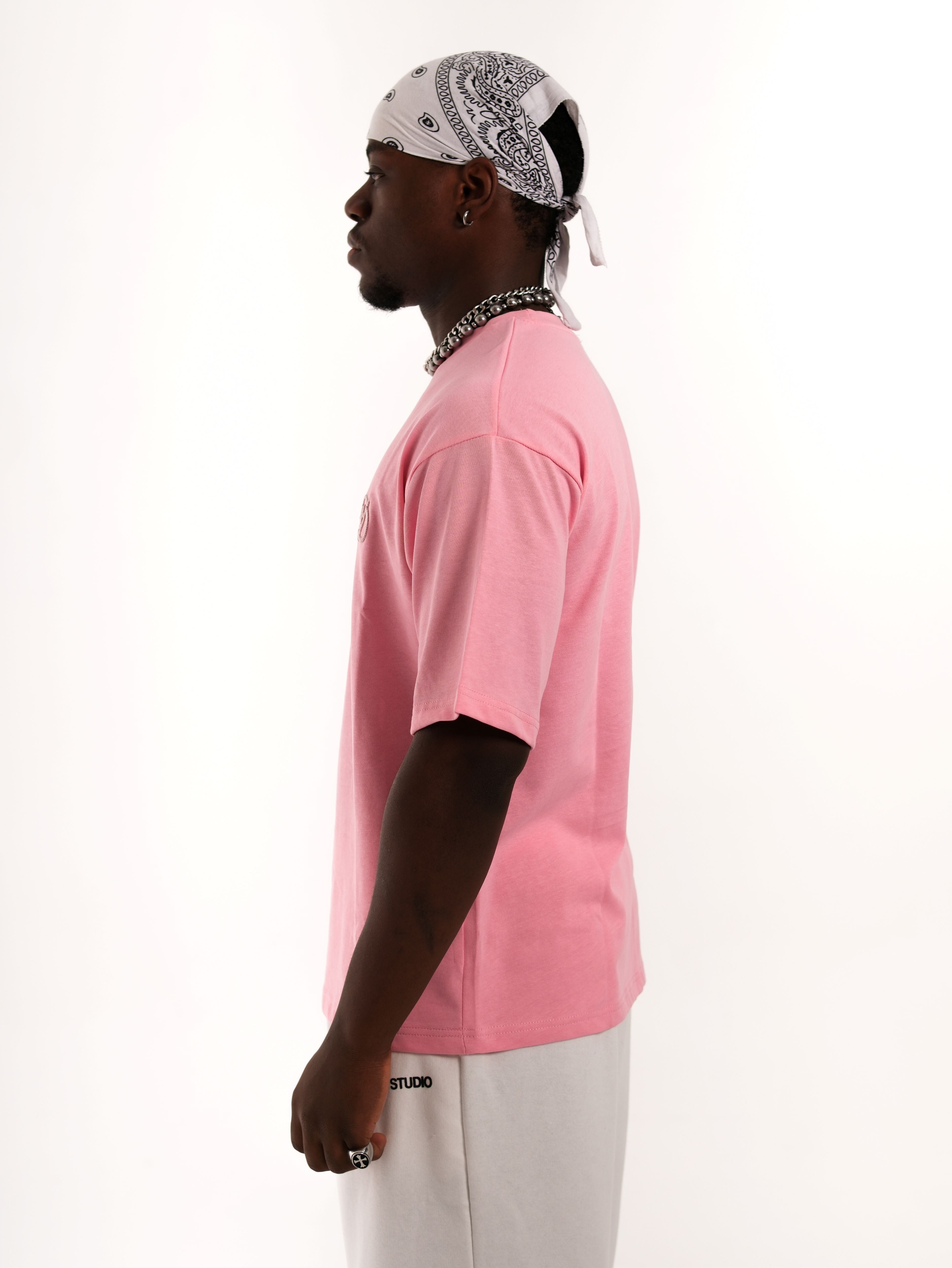 Basic Embroidered Baby Pink Tshirt