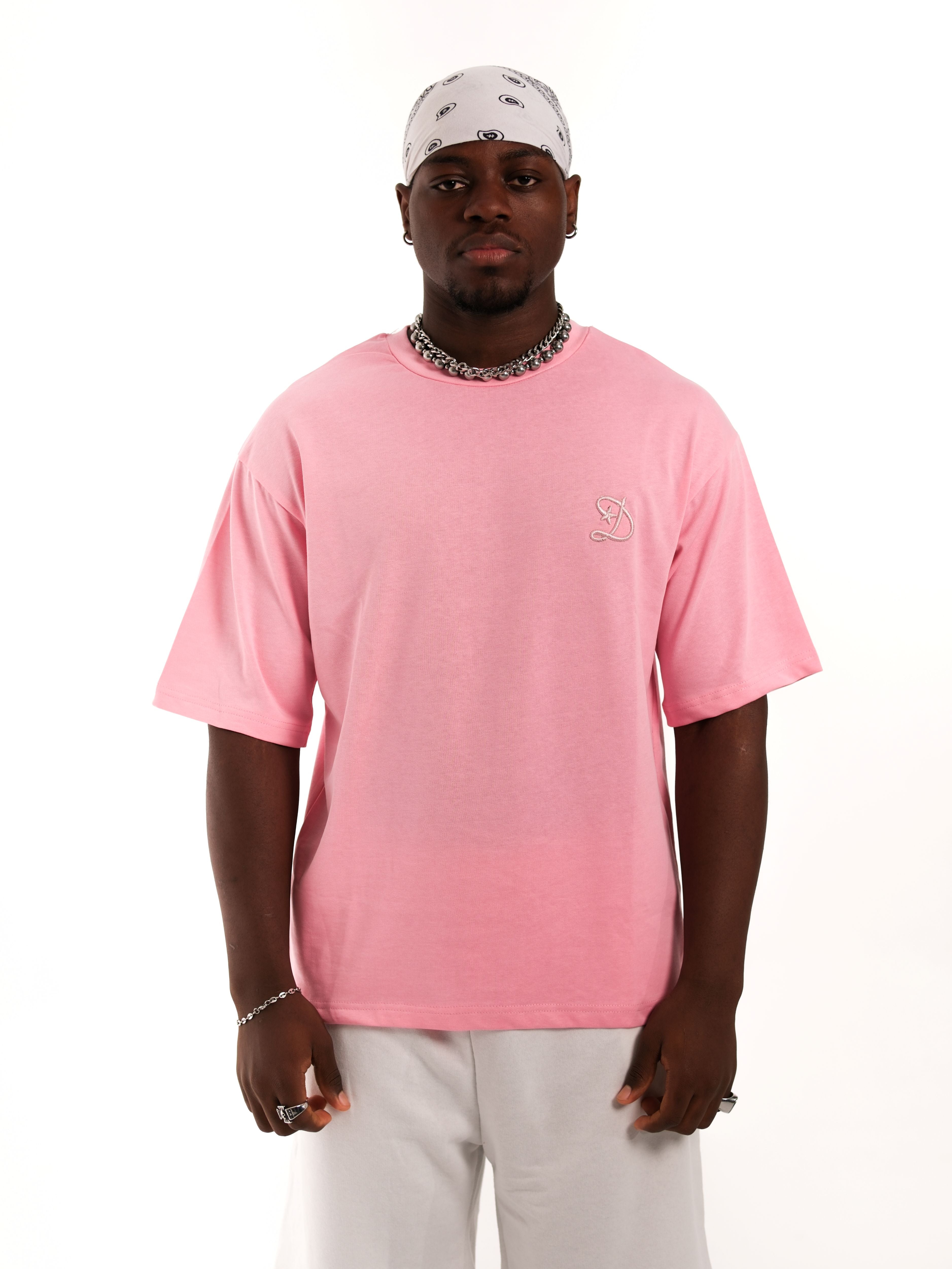 Basic Embroidered Baby Pink Tshirt