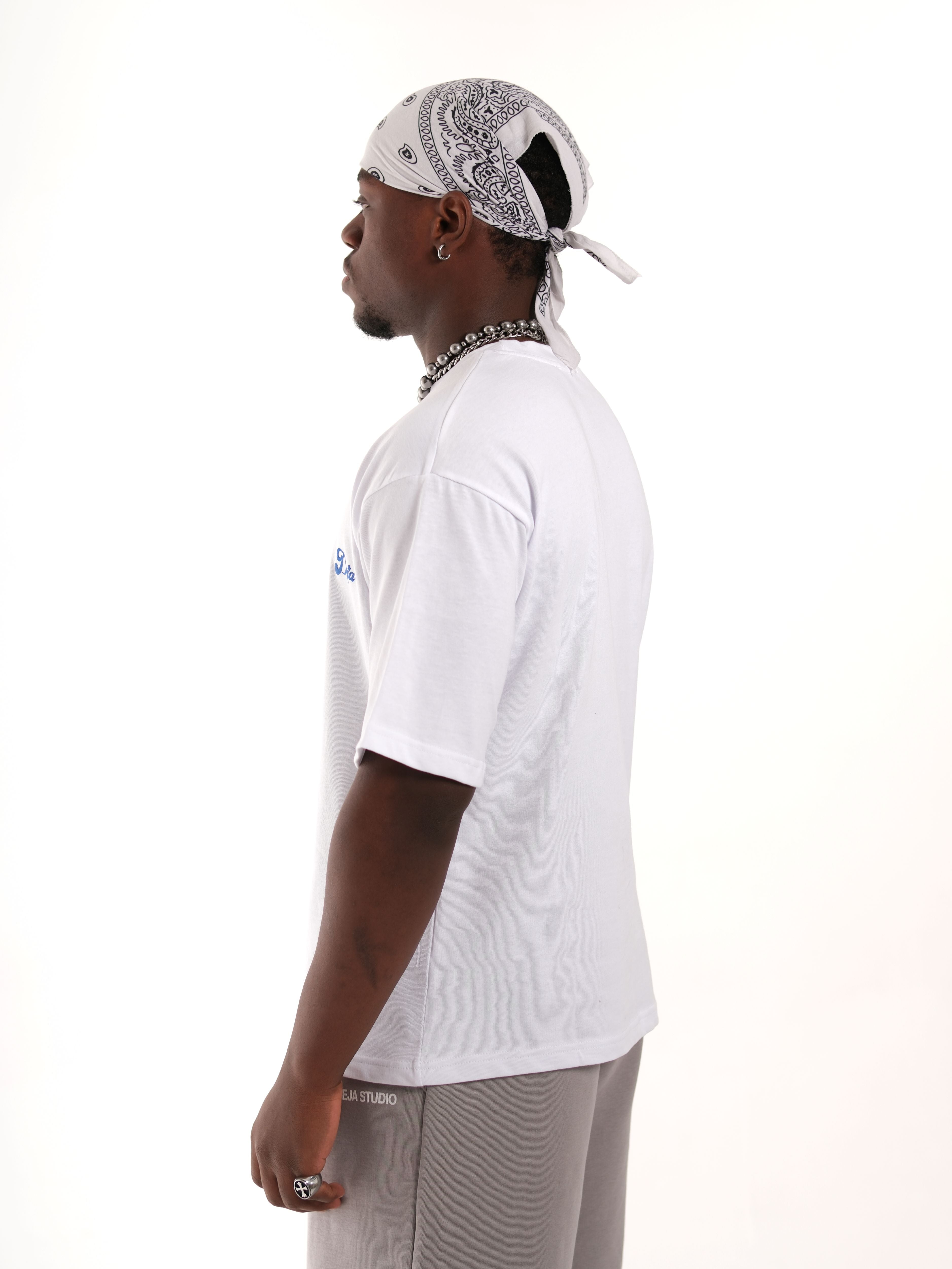 Basic Printed White Tshirt