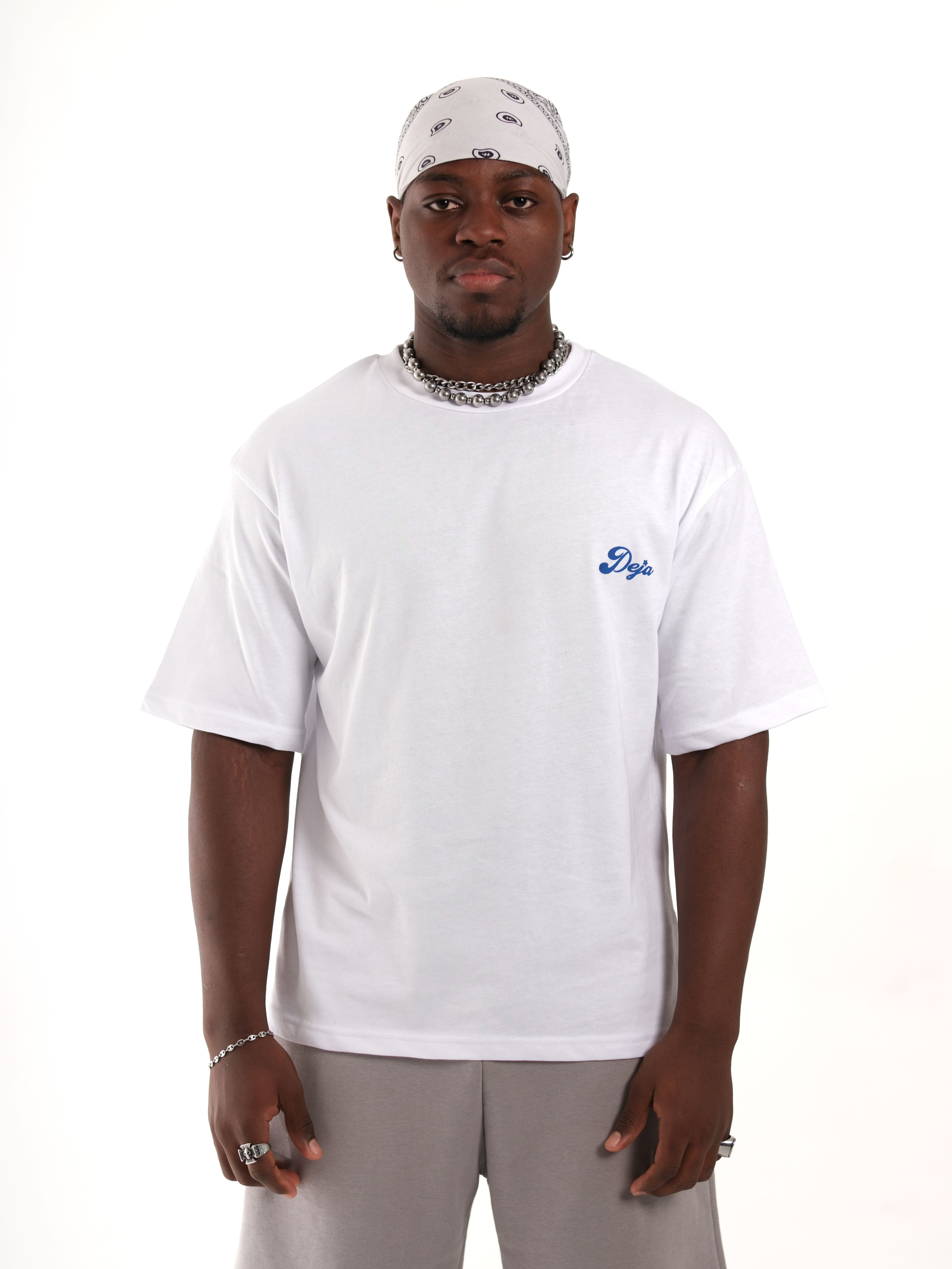 Basic Printed White Tshirt