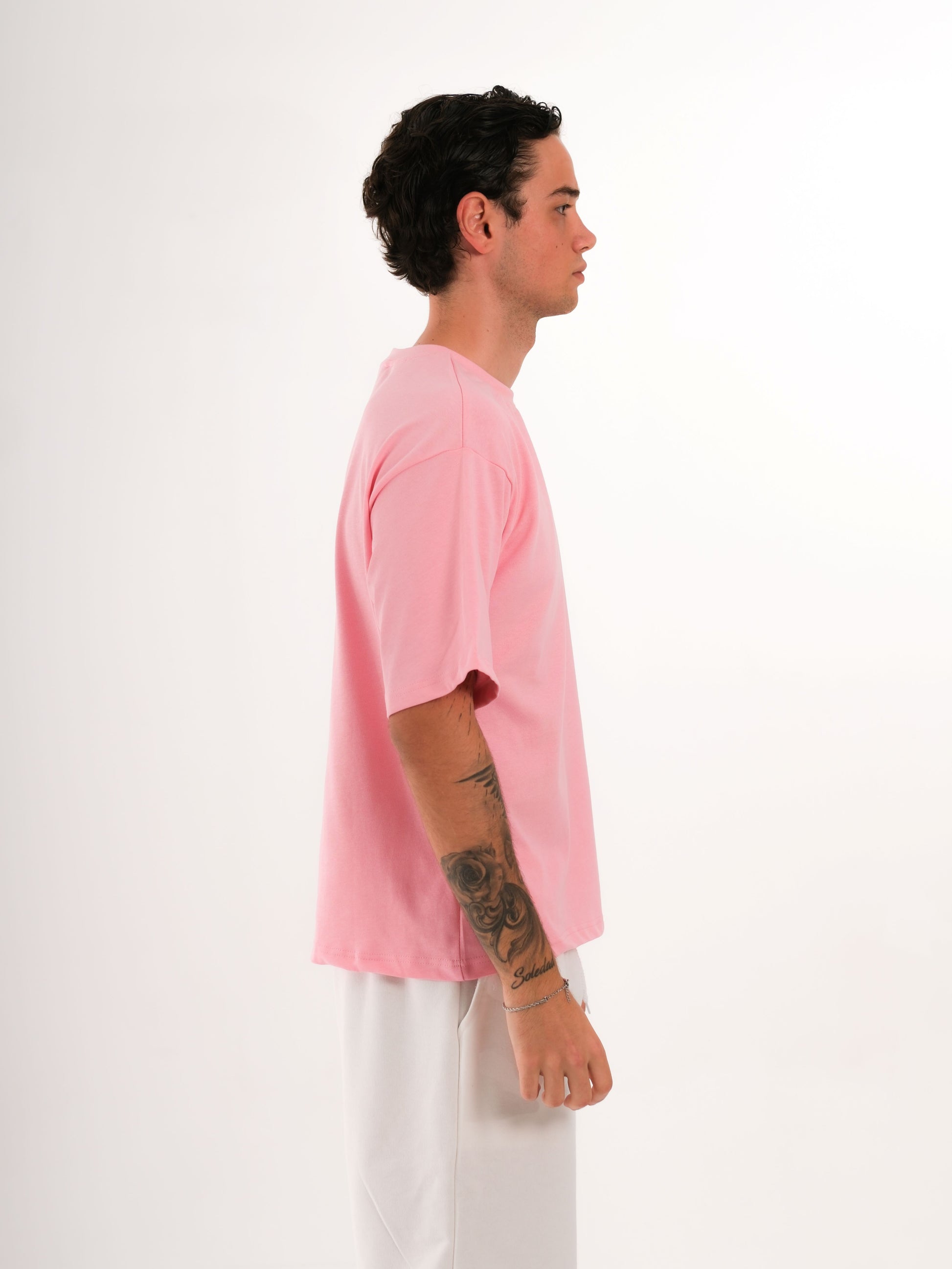 Basic Printed Baby Pink Tshirt
