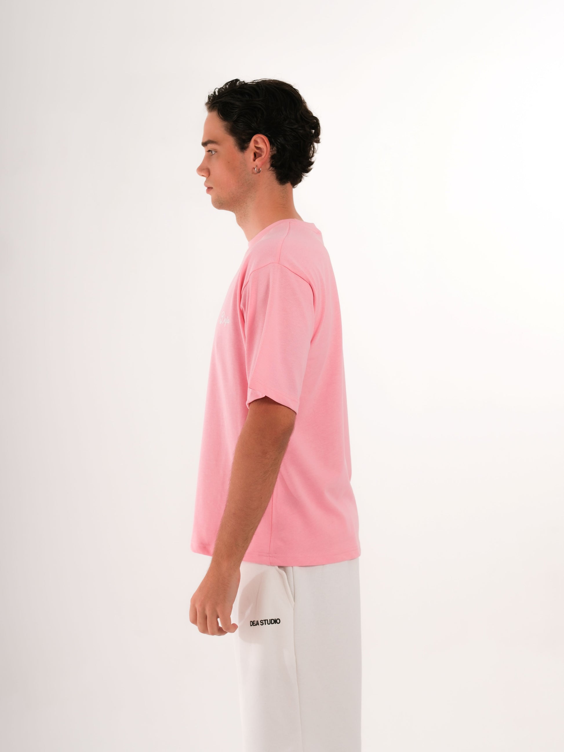 Basic Printed Baby Pink Tshirt