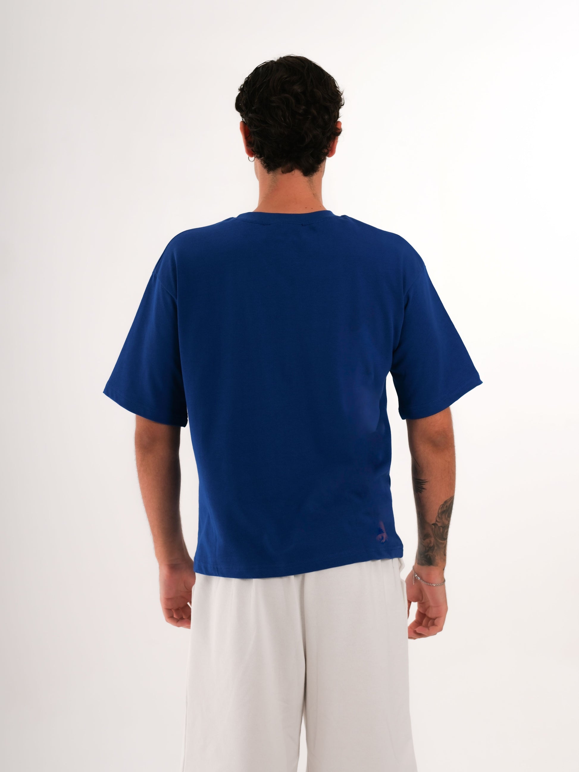 Basic Embroidered Saxe Blue Tshirt